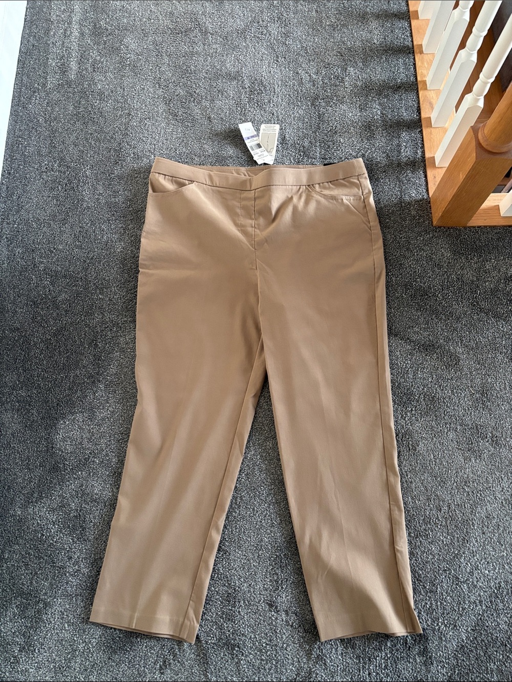 Alfred Dunner Khaki Straight-Leg Dress Pants